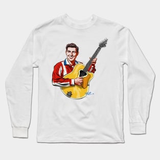 Webb Pierce - An illustration by Paul Cemmick Long Sleeve T-Shirt